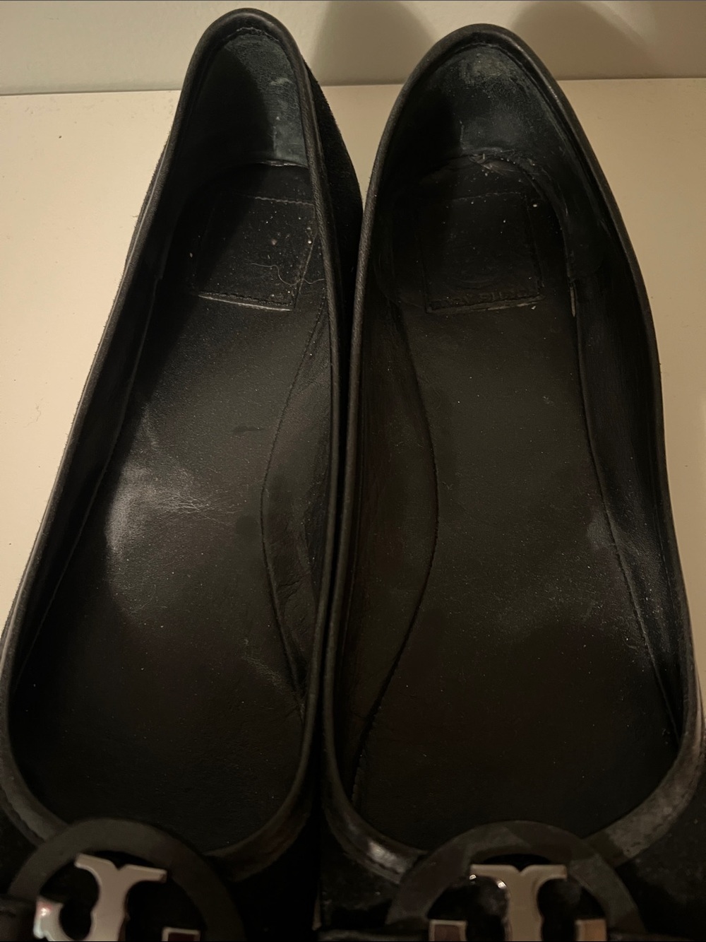 Tory Burch Black Suede Round-Toe Ballet Flats-Size 10 - Picture 5 of 8